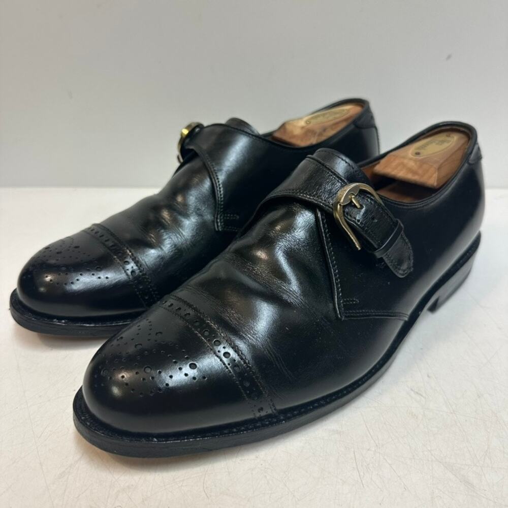 VGUC Allen Edmonds Hillsboro Single Monk Strap Cap Toe Brogue MiUSA 8 Wide EEE